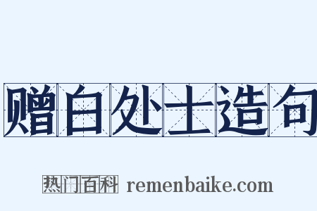 赠白处士造句是什么意思的图片